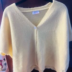 Pinklily bright yellow cardigan sweater
